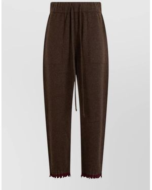 Uma Wang Cashmere Relaxed-Fit Trousers - Brown