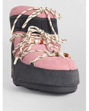 Moon Boot Icon Low Ankle Boots Color Block - Gray