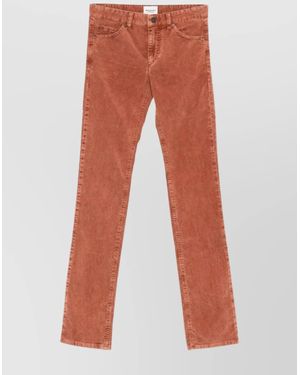 Isabel Marant Corduroy Pants Belt Loops Design - Orange