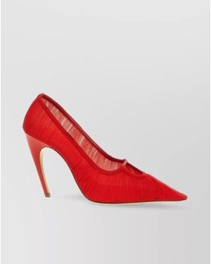 Nensi Dojaka Tulle Court Shoes - Red