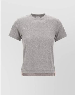 Thom Browne Cotton Relaxed-Fit Short-Sleeve T-Shirt - Grey