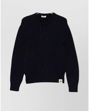 Bally Cable-Knit Wool Crewneck Jumper - Blue