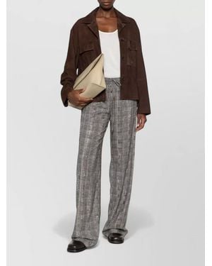 Ermanno Scervino High Waist Plaid Wide Leg Pants - Multicolor