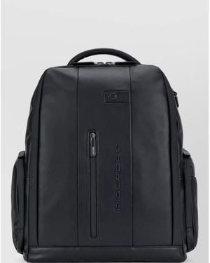 Piquadro Leather Backpack - Black