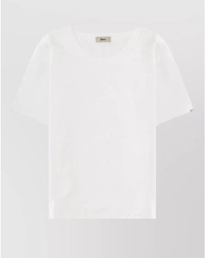 Herno Short Sleeve Top Round Neck Design - White