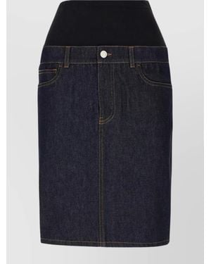 Coperni Denim Fitted Skirt - Blue