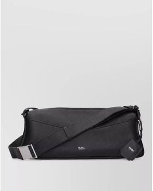 Max Mara Leather Clutch Bag - Gray