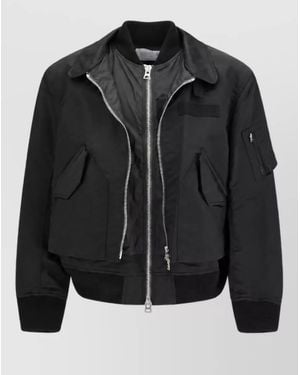 Sacai Cropped Padded Jacket - Black