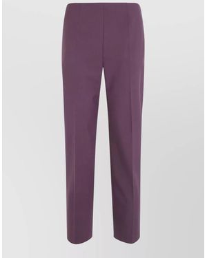 Alberta Ferretti Tropical Wool Suit Trousers - Purple
