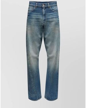 MM6 by Maison Margiela Denim Straight-Leg Jeans - Blue