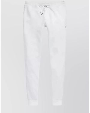 Polo Ralph Lauren Pants With Drawstring Waist And Elastic Cuffs - White