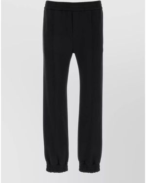 Valentino Garavani Jersey Joggers Elastic Waistband Cuffed Hem - Black