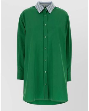 Loewe Cotton Shirt Dress - Green