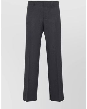 Celine Wool Low-Rise Flared Pants - Blue