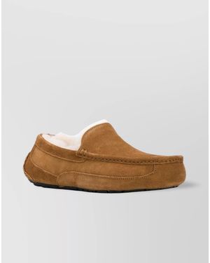 UGG Sheepskin Leather Loafers - Brown