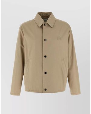 Burberry Gabardine Jacket - Natural