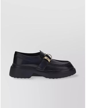 Tod's Leather Chunky Loafers - Blue