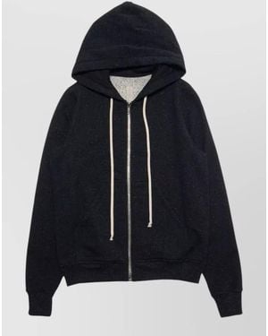 Rick Owens Jason Hoodie Sweatshirt Drawstring Hood Pockets - Blue