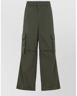 Marni Nylon Relaxed-Fit Cargo Trousers - Green