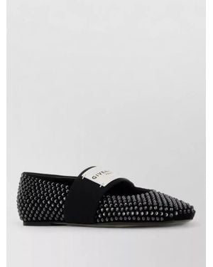 Givenchy Suede Square Loafers Flat Sole Studded - White