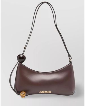 Jacquemus Pearl Kiss Walnut Curved Bag - Brown