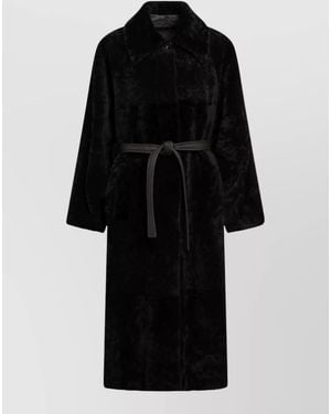 Blancha Shearling Jacket - Black
