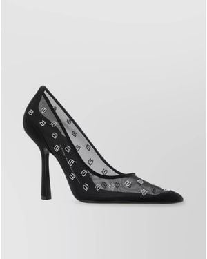 Alexander Wang Delphine Mesh Court Shoes Embellished - Black