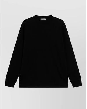 The Row Lounge Crew Neck Top Long Sleeves - Black