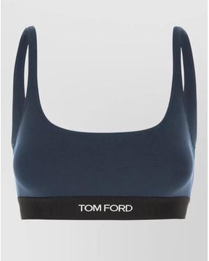 Tom Ford Stretch Modal Bandeau Bra Elastic Underband - Blue
