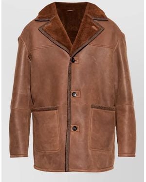 Etro Shearling Reversible Coat - Brown