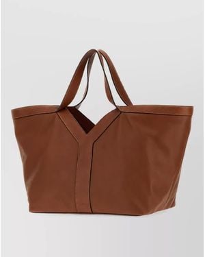 Saint Laurent Y Leather Tote Bag - Brown
