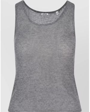 Aspesi Long-Sleeve Knitted Top - Grey