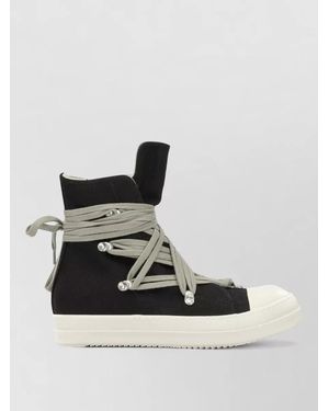 Rick Owens Denim High-Top Trainers - Black