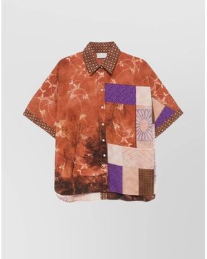 Pierre Louis Mascia Contemporary Short Sleeve Graphic Shirt - Multicolor