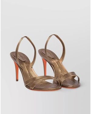 Santoni Leather Heeled Sandals - Multicolour