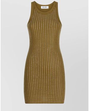 The Attico Rhinestone Mini Dress - Green