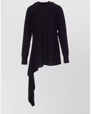 Uma Wang Asymmetric Hem Long Sleeve Top - Blue
