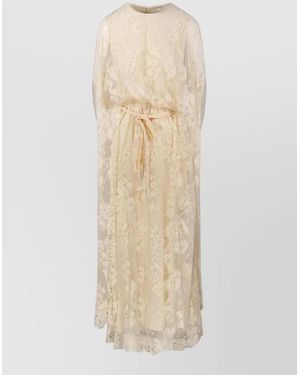 Zimmermann Lace Cape Maxi Dress - Natural