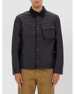 Belstaff Jacket With Chest Pocket And Long Sleeves - Black