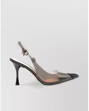 Gianvito Rossi Transparent Slingback Court Shoes - Metallic