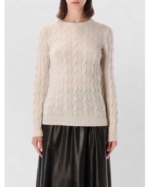 Ralph Lauren Crew Neck Long Sleeve Cable Knit Jumper - Natural