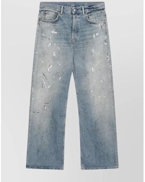 Acne Studios Regular Fit Five-Pocket Distressed Jeans 2021 - Blue