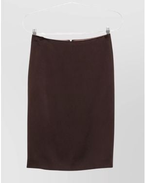 Tom Ford Satin Midi Pencil Skirt - Brown