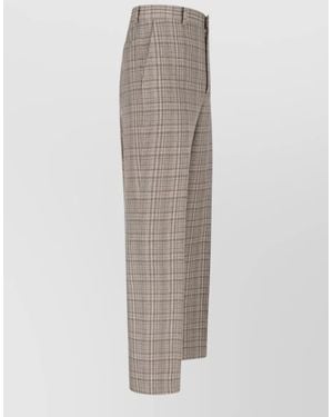 AURALEE Straight Leg Trousers Belt Loops Side Pockets - Multicolour