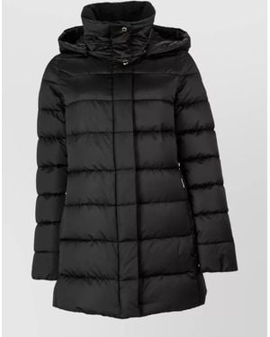 Moorer Silk Blend Puffer Jacket - Black
