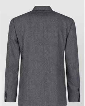 Lardini Virgin Wool Double-Breasted Coat - Gray