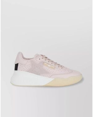 Stella McCartney Sequin-Embellished Faux-Leather Low-Top Trainers - Pink