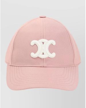 Celine Triomphe Style Baseball Cap - Pink