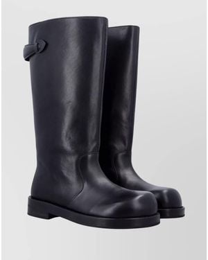 Acne Studios Leather High-Shaft Ankle Boots - Blue