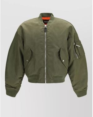 DSquared² Bicolour Nylon Padded Bomber Jacket - Green
